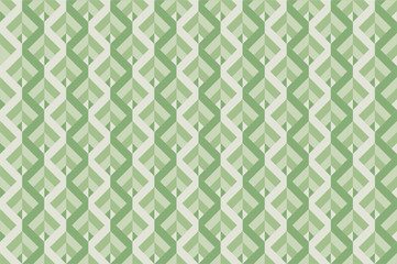 Seamless pattern with 3d color effect. Optical illusion effect. Zigzag vertical stripe lines in green tone color, pastel green. For fabric,T-shirt,textile,wrapping cloth,silk carf,bandana,swimwear.