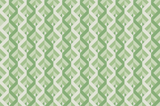 Seamless pattern with 3d color effect. Optical illusion effect. Zigzag vertical stripe lines in green tone color, pastel green. For fabric,T-shirt,textile,wrapping cloth,silk carf,bandana,swimwear.