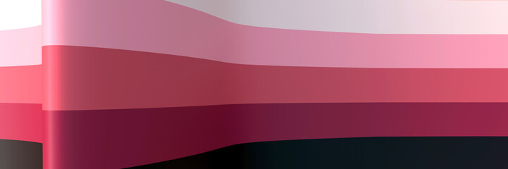 Obraz premium horizontal stripes of pink shades on a wavy wall. 