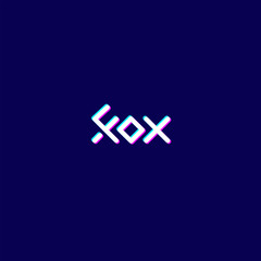 fox logo type rune style design