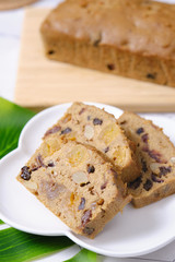 Fruitcake the traditional British Christmas Cake.