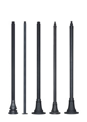 Street lampost set on white background