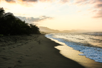 Colombia, Palomino. Beautiful sunset by the beach.