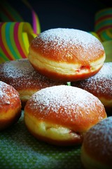 doughnuts with icing sugar