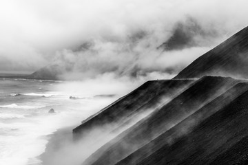 Iceland, Road 1. When the Icelandic coast revealed itself from the fog.