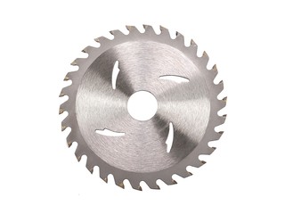 Circular saw blade isolated on white