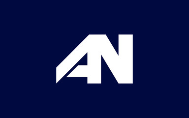 AN or NA and A, N Uppercase Letter Initial Logo Design, Vector Template
