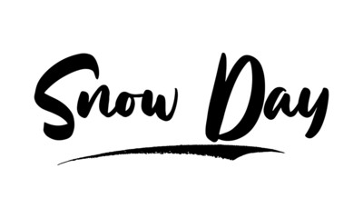 Snow Day Calligraphy Handwritten Lettering for Sale Banners, Flyers, Brochures and 
Graphic Design