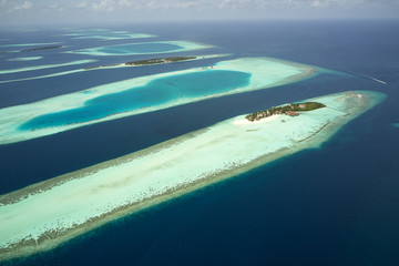 Deserti island in Maldives
