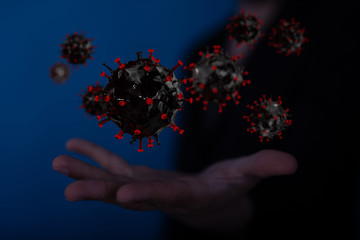 epidemic digital virus   -  illustration protection.