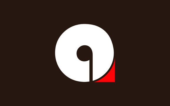 ao or oa and a, o Lowercase Letter Initial Logo Design, Vector Template