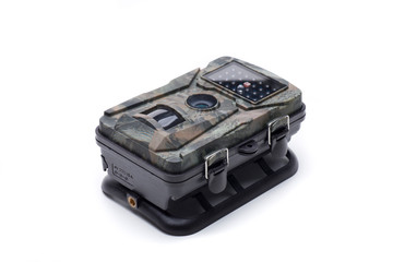 Fototapeta premium isolated camouflage camera