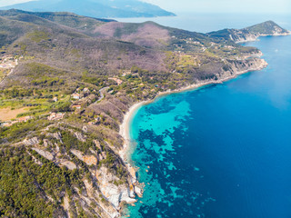 Fetovaia beach in elba island