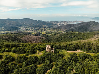 mountains and trees elba island