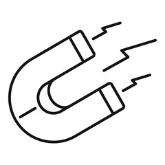 Campaign magnet icon. Outline campaign magnet vector icon for web design isolated on white background