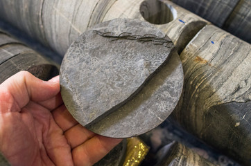 Geodesic samples of hard rocks search for minerals at depth.