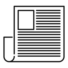 Campaign paper icon. Outline campaign paper vector icon for web design isolated on white background