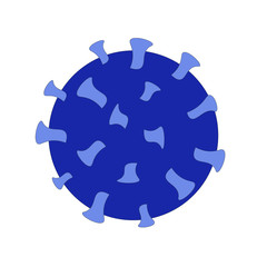 vector coronavirus cell illustration isolated on white background