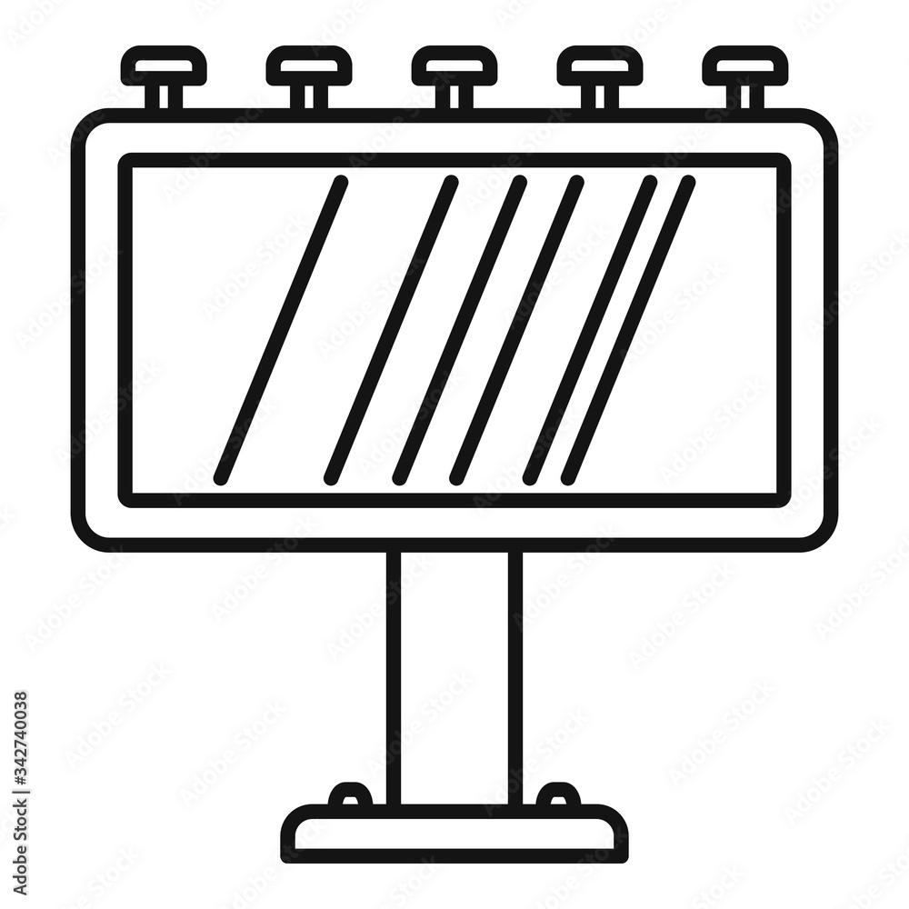 Poster ad billboard icon. outline ad billboard vector icon for web design isolated on white background