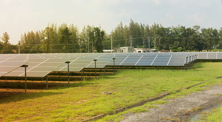 Photovoltaic power supply systems. Solar Energy Panels. Solar power plant. The source of ecological...