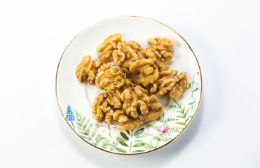 Walnuts isolated on white background
