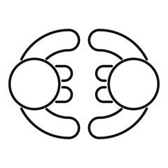 Celebration friendship icon. Outline celebration friendship vector icon for web design isolated on white background