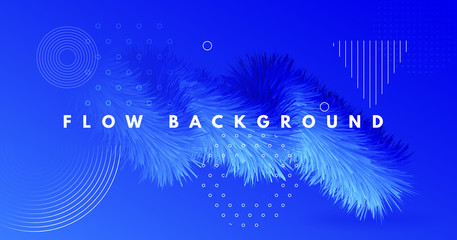 Abstract 3d Background. Blue Wave Pattern. 