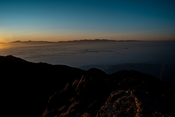 sunset elba island and clouds