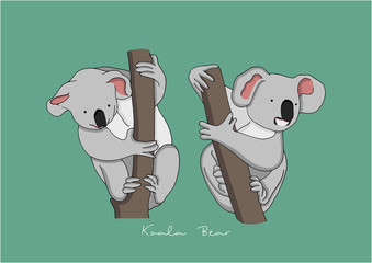 Vector Illustration of Koala Bear