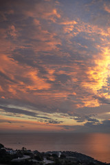 sunset elba island and clouds