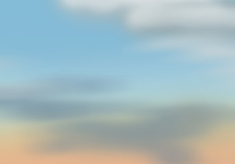 Obraz premium blurred illustration of clouds on the evening sky