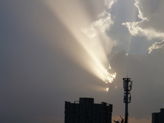 lights from the cloud