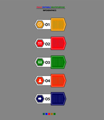 multipurpose colorful hexagonal  infographic template design