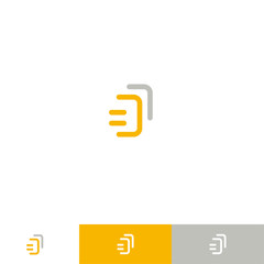 Document app icon design template on white