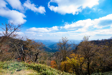 Fototapeta na wymiar 英彦山の頂上からの風景