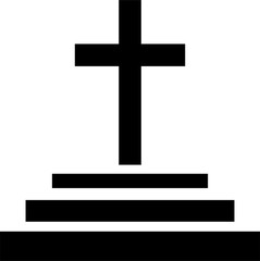 Black icon for catholic jesus cross faith mythology belief bible christ church religion