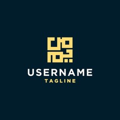 Obraz premium MARYAM arabic text logo design inspiration . MARYAM square logo design template . MARY arabic logo