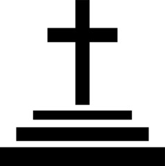 Black icon for catholic jesus cross faith mythology belief bible christ church religion