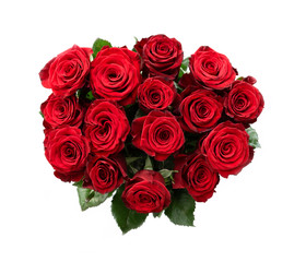 Bouquet of red roses isolated