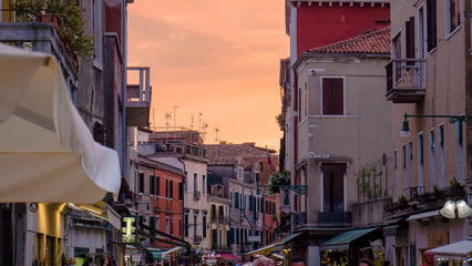 Naklejka premium Stadtansicht des historischen Venedig in Italien