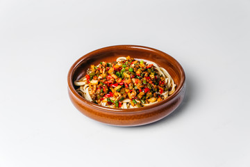 Uzbek national dish lagman noodles