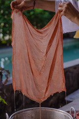 hand dyeing fabrics made from natural dyes