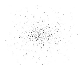 Black dust particles on white background.