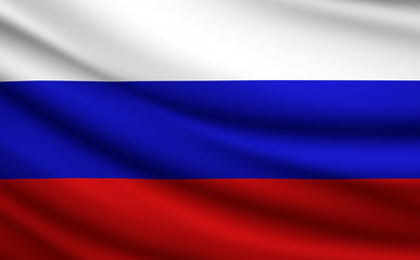 3D- image of the waving flag Russia