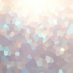 Beige blue holographic mosaic texture. Polygon empty background. 