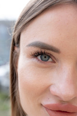 close-up portrait of a brunette