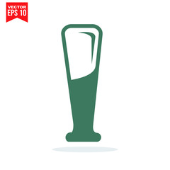 glass drinnking coctail Icon template black color editable. Umbrella Icon symbol Flat vector illustration for graphic and web design.