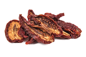 delicious dried tomato on white