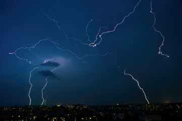 lightning in the night