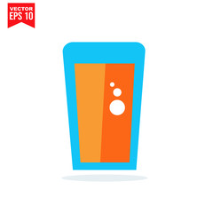 glass drinnking coctail Icon template black color editable. Umbrella Icon symbol Flat vector illustration for graphic and web design.